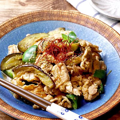 止まらない！豚肉となすの甘辛炒め
