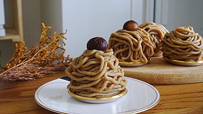 [材料4つ・ミキサーなし]百均の甘栗で作る！モンブラン