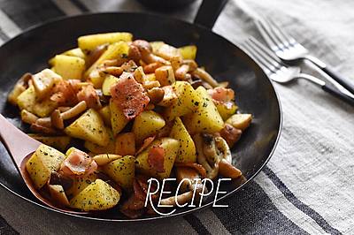 ラクうま♪ きのことサツマイモのジャーマンポテト