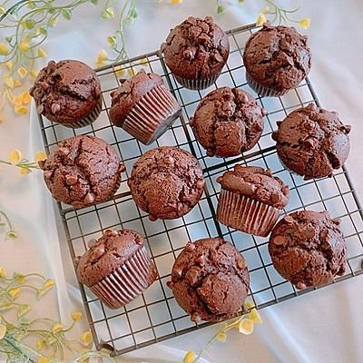 Wチョコの米粉マフィン