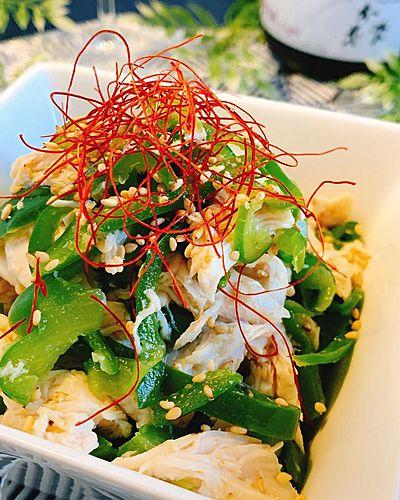 ささみとピーマンの中華風和え