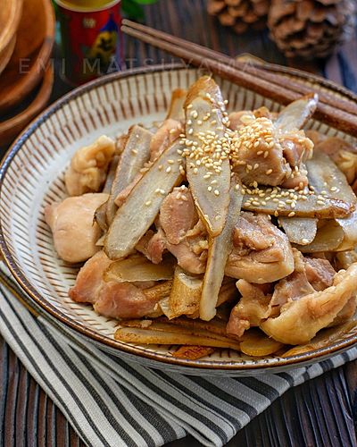 調味料２つ！＊白だしバターの鶏ごぼう＊