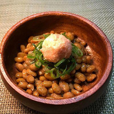 しそ納豆の明太クリームチーズ添え