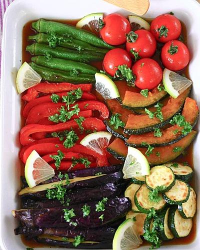 夏野菜のレモン風味揚げ浸し