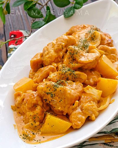 絶品！＊鶏肉のトマトクリームカレー煮＊