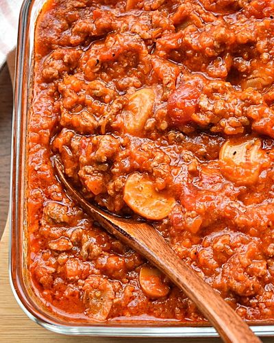 たっぷり人参の濃厚ミートソース