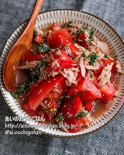 【火を使わない】切って和えるだけ！３分で出せるトマトサラダ