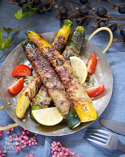 ズッキーニの肉巻き ハニーマスタード