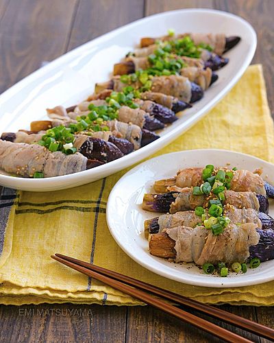 豚巻きなすの旨レモン蒸し焼き ⁡