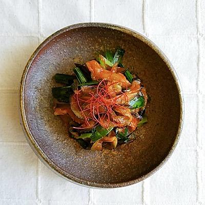 なすとにらの即席和風キムチ