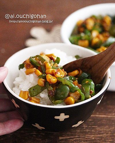 ピーマン嫌いさん集合♡Ｗのコクでピーマンとコーンのソフトふりかけ