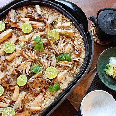鶏ときのこの炊き込みごはん