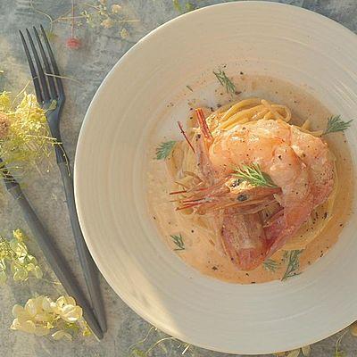 アメリケーヌソースパスタ　短縮レシピ