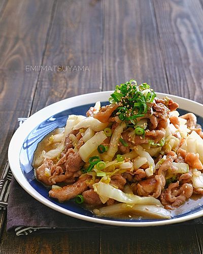 豚こまと白菜のコク旨さっぱり炒め﻿