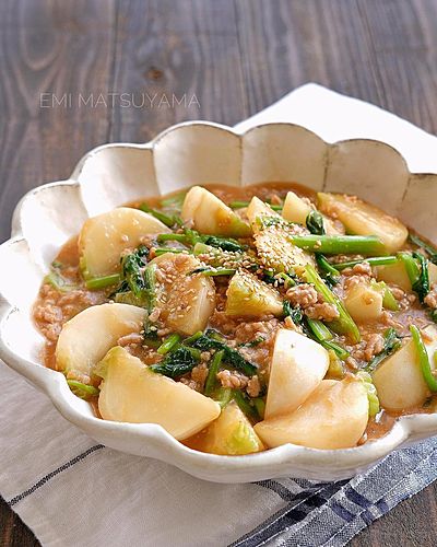 辛くない味噌麻婆かぶ﻿