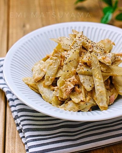 レンジで簡単！＊ごぼうとツナのオイマヨサラダ＊