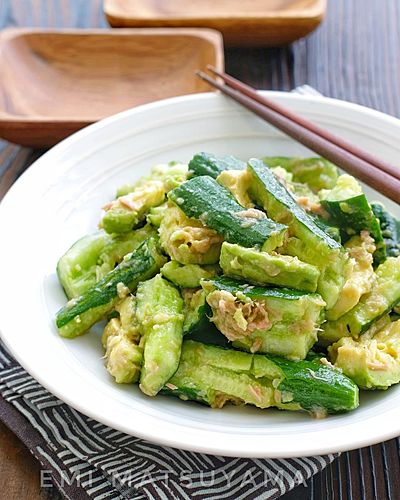 調味料大さじ1＊アボカドきゅうりのやみつきツナレモン和え＊