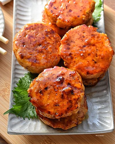 蓮根の甘辛とりつくね