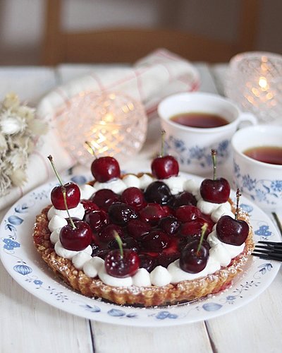 市販のパイシートで簡単！チェリーパイ