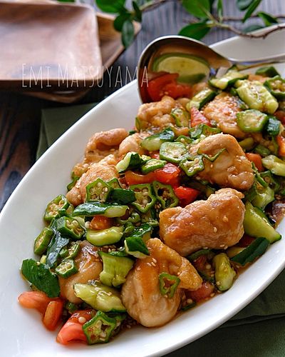 ジューシーチキンの絶品夏野菜和え