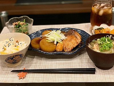 簡単フライパンでぶり大根