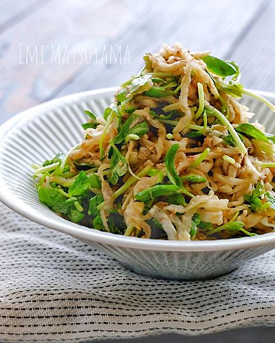包丁まな板不用！＊切り干し大根と豆苗と鯖缶の中華サラダ＊