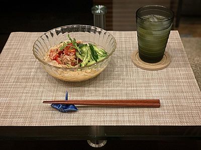 ツナとトマトのエスニックそうめん