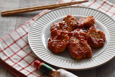 10分・コクうま！豚ヒレ肉のポークチャップ