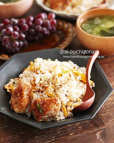 朝ごはんにさっぱり梅ツナチャーハン