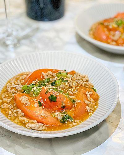 トマトと豚肉の中華風炒め