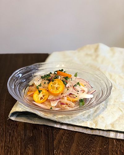 新玉ねぎと金柑のサラダ ㅤㅤㅤㅤㅤㅤㅤㅤㅤㅤㅤㅤㅤ