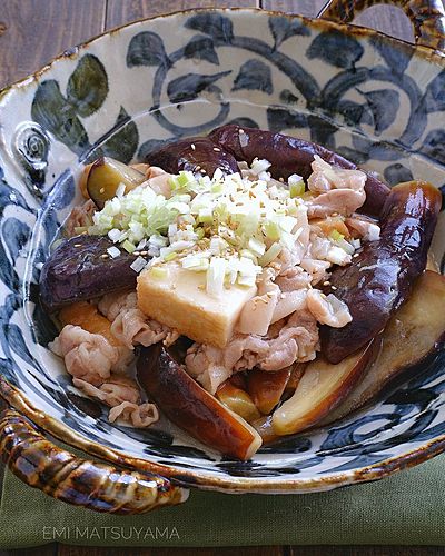 茄子と豚バラと絹厚揚げのさっぱりとろみ炒め