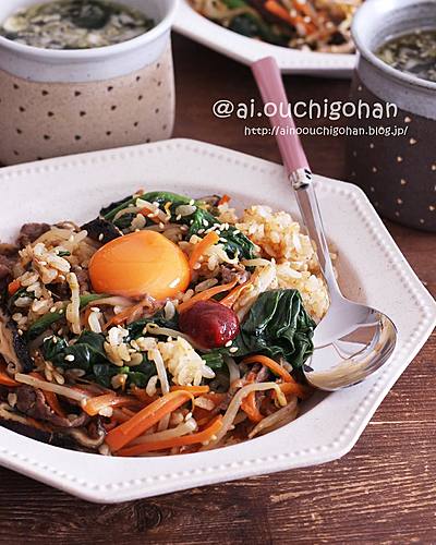 残りご飯救済♡ビビンバ風混ぜご飯