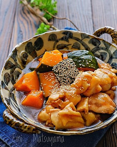 柔らか鶏肉とかぼちゃのとろみ煮﻿