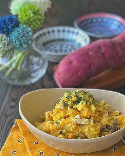 さつまいもとゆで卵のサラダ