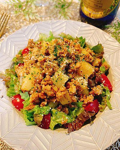 カレーチキンポテト炒め