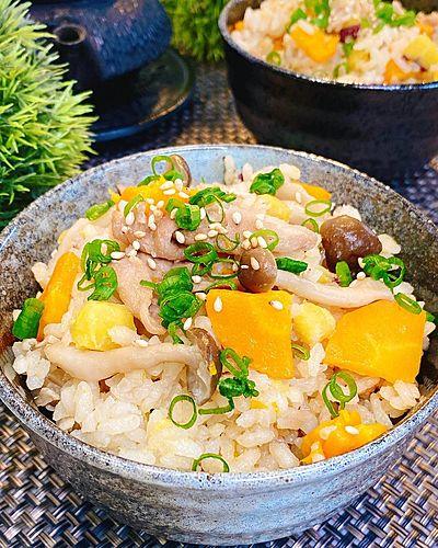 季節の炊き込みご飯(秋野菜ver.)