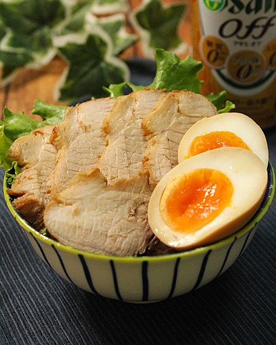 豚もも肉の煮豚丼