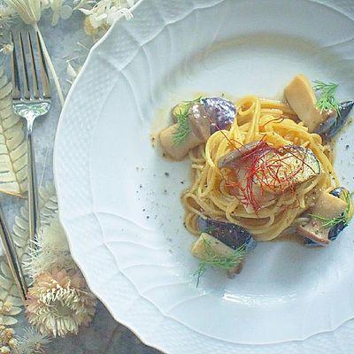 ナスとキノコのポン酢和風