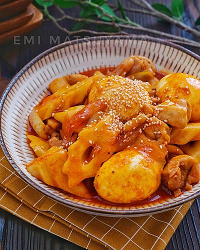 ちくわぶでトッポギ風鶏辛煮