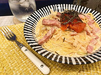 豆乳明太クリームパスタ