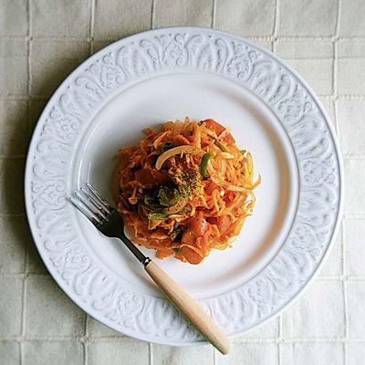 切り干し大根のナポリタン