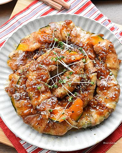 かぼちゃの肉巻き南蛮風