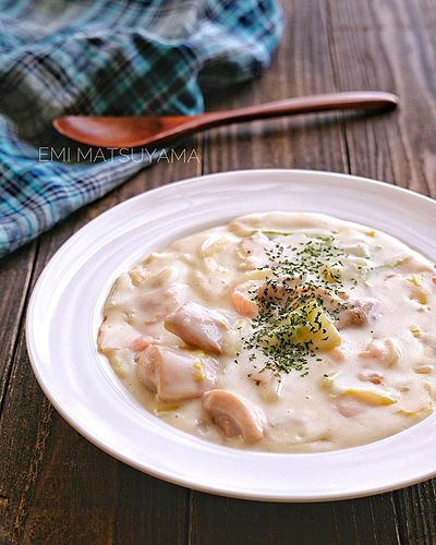 具沢山白菜のクリームシチュー【ルー不要】﻿