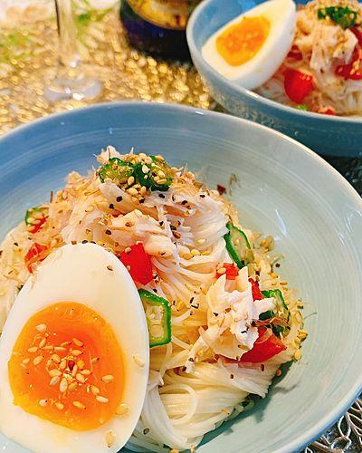 冷製鶏がらスープそうめん