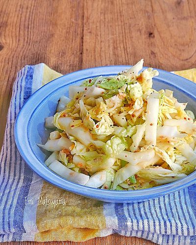 ポリ袋で簡単！白菜とツナの粒マスタードマリネ﻿