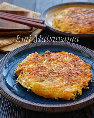 小麦粉不要！＊もやしとしめじとハムの絶品卵チーズおやき＊