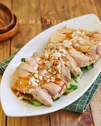 レンジで簡単！＊簡単棒棒鶏(バンバンジー)風蒸し鶏＊