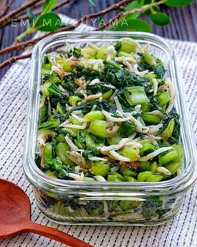 万能常備菜＊塩もみ小松菜としらすのおかか和え＊