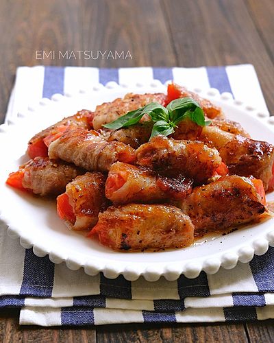 トマトの肉巻き旨ぽんソテー